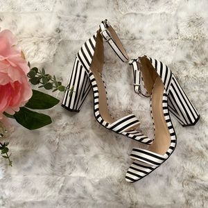 Shoedazzle Striped Heels